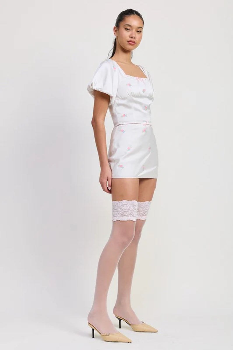 MINI SATIN BIAS SKIRT