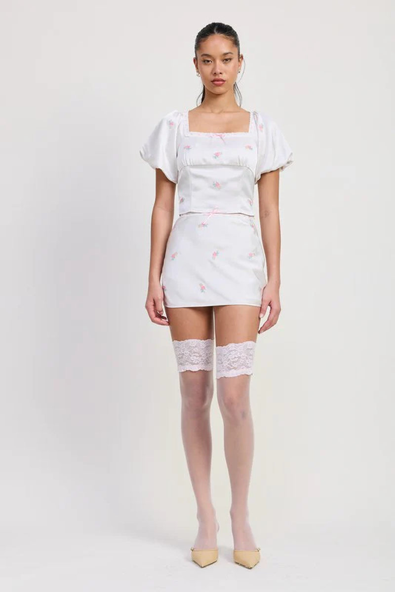 MINI SATIN BIAS SKIRT