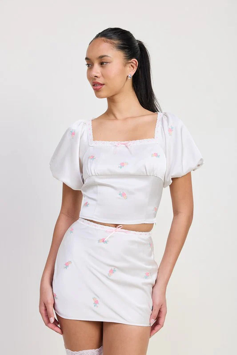 MINI SATIN BIAS SKIRT